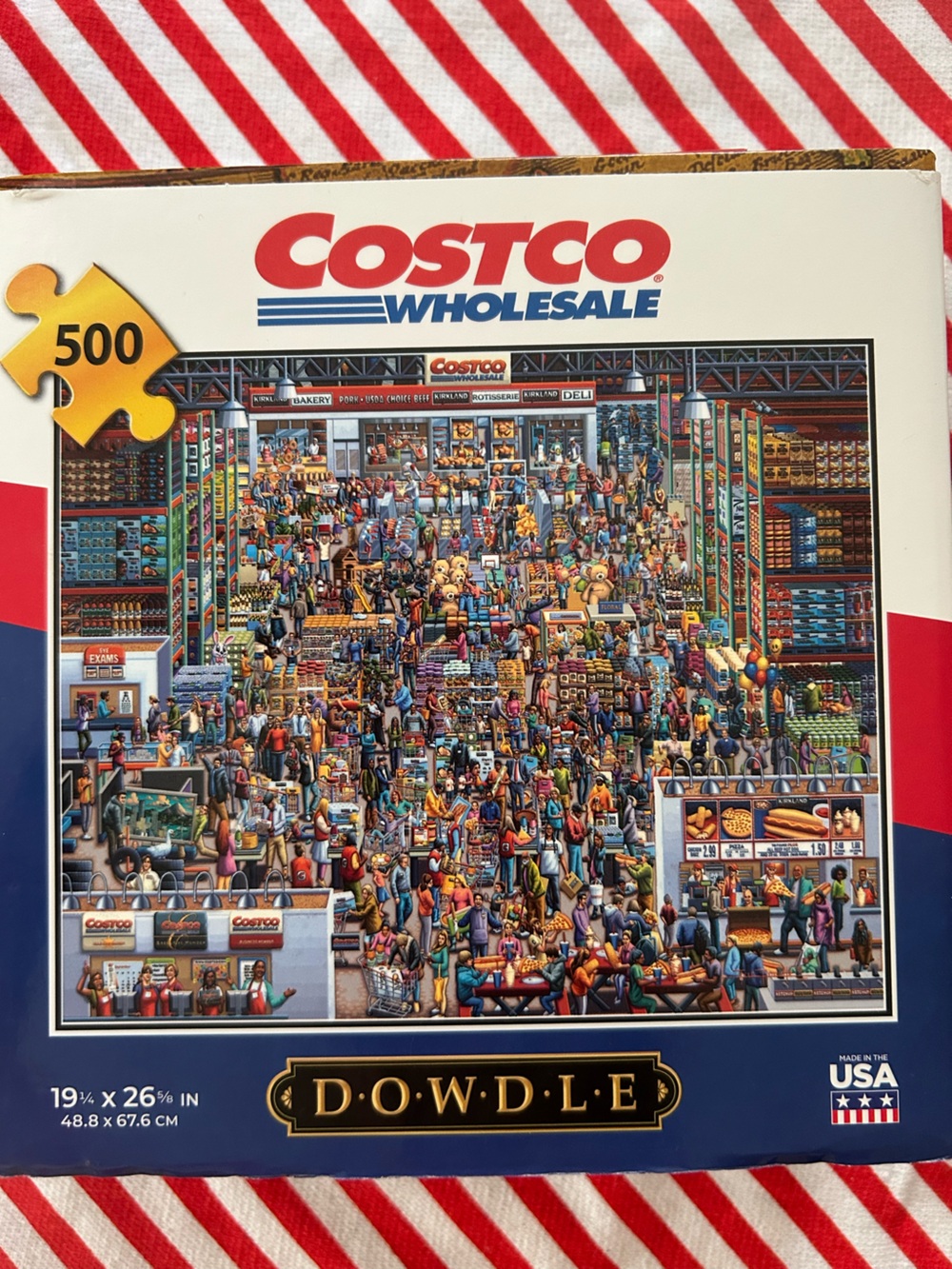 Costco Wholesale 500-Piece Puzzle - Blue and Red Illustration